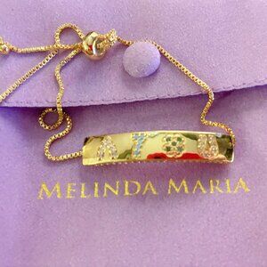 Melinda Maria "Lucky" Pave Bar Bolo Bracelet